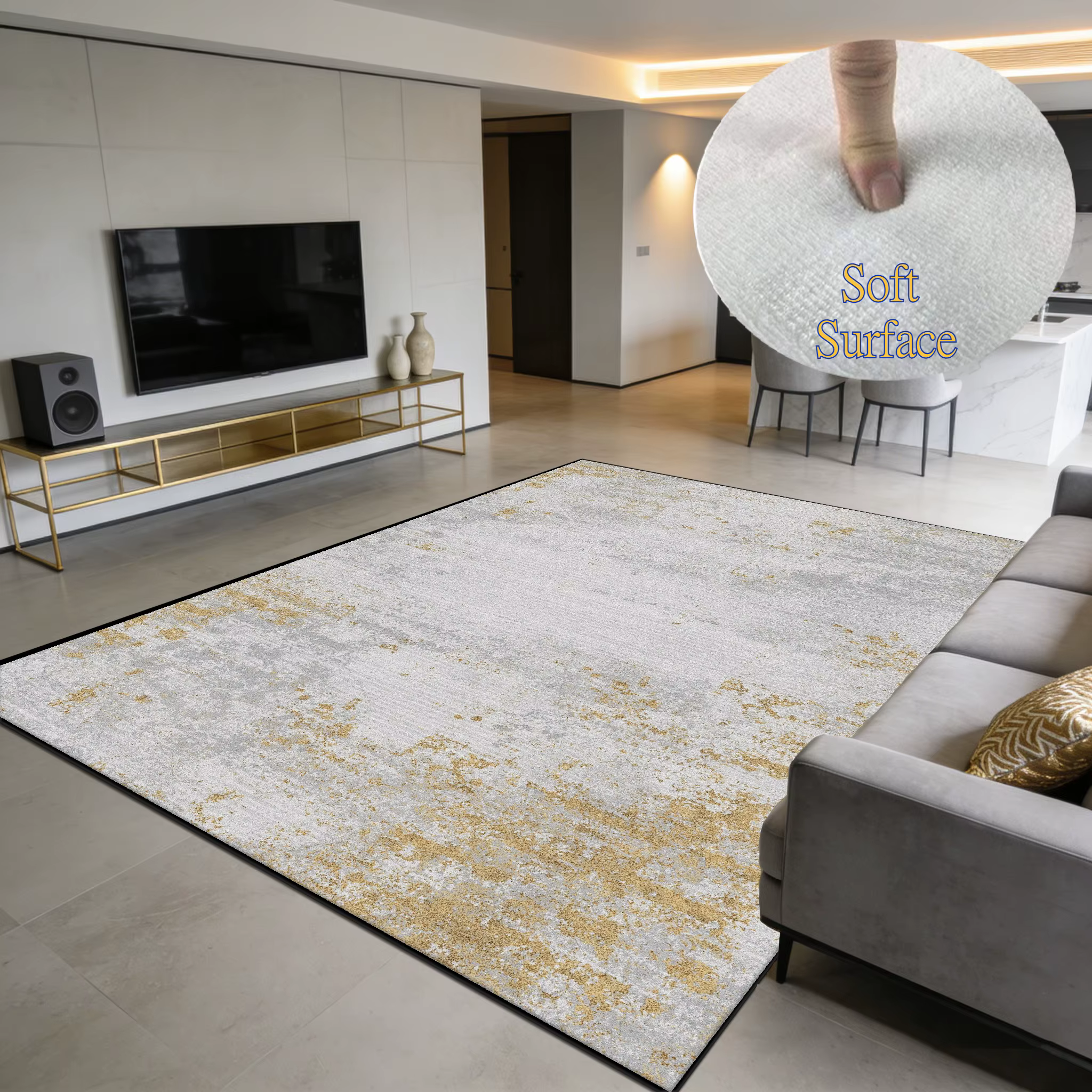 Tapis d'extérieur minimaliste abstrait facile à nettoyer