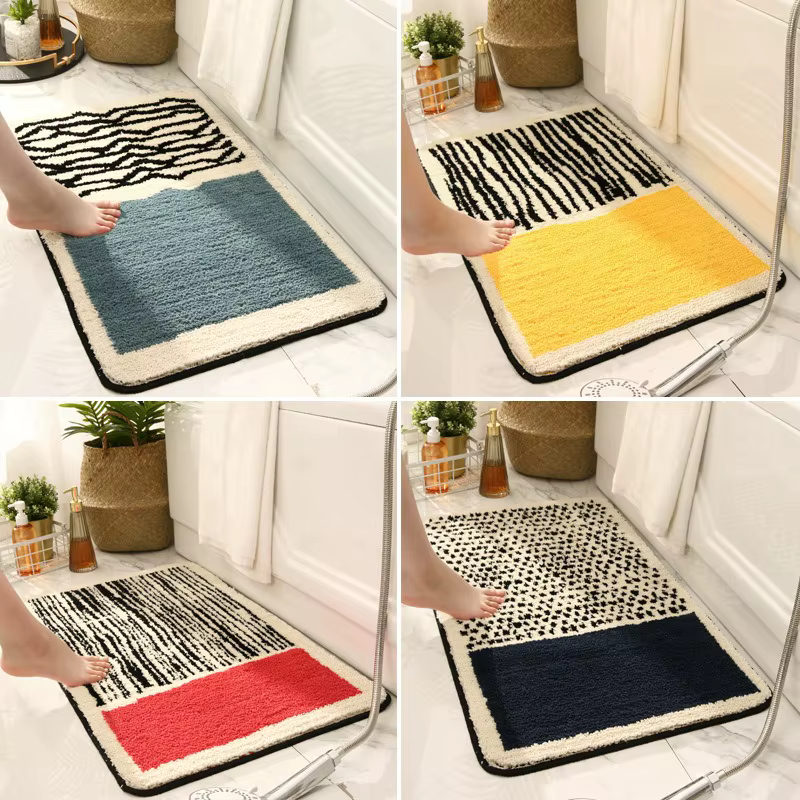 Tapis absorbant l'eau pour toilettes - Protection de sol pour entrée de salle de bain