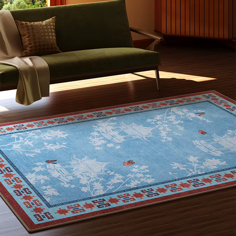 Tapis de style rétro pour chambre à coucher