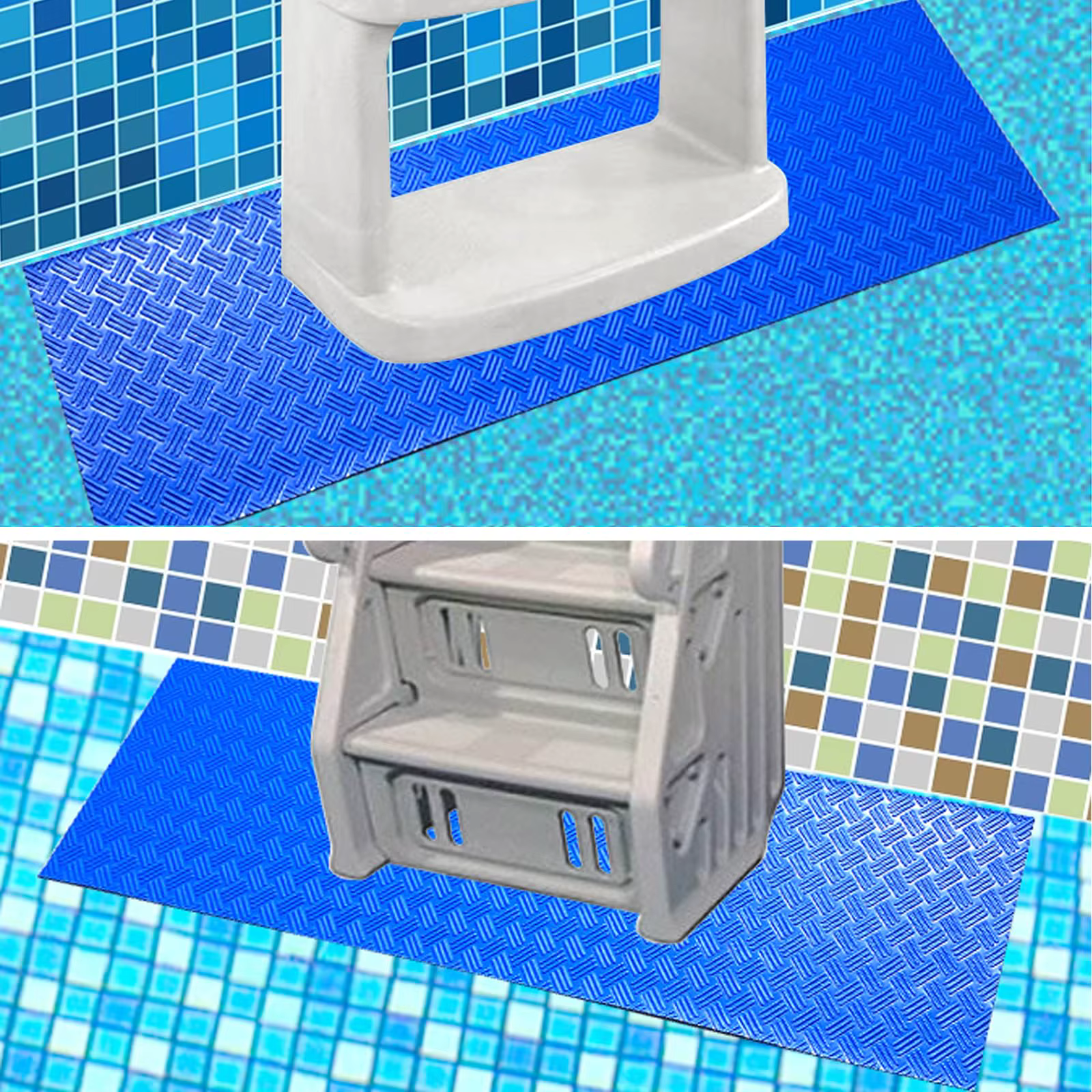 Tapis d'échelle de piscine antidérapant