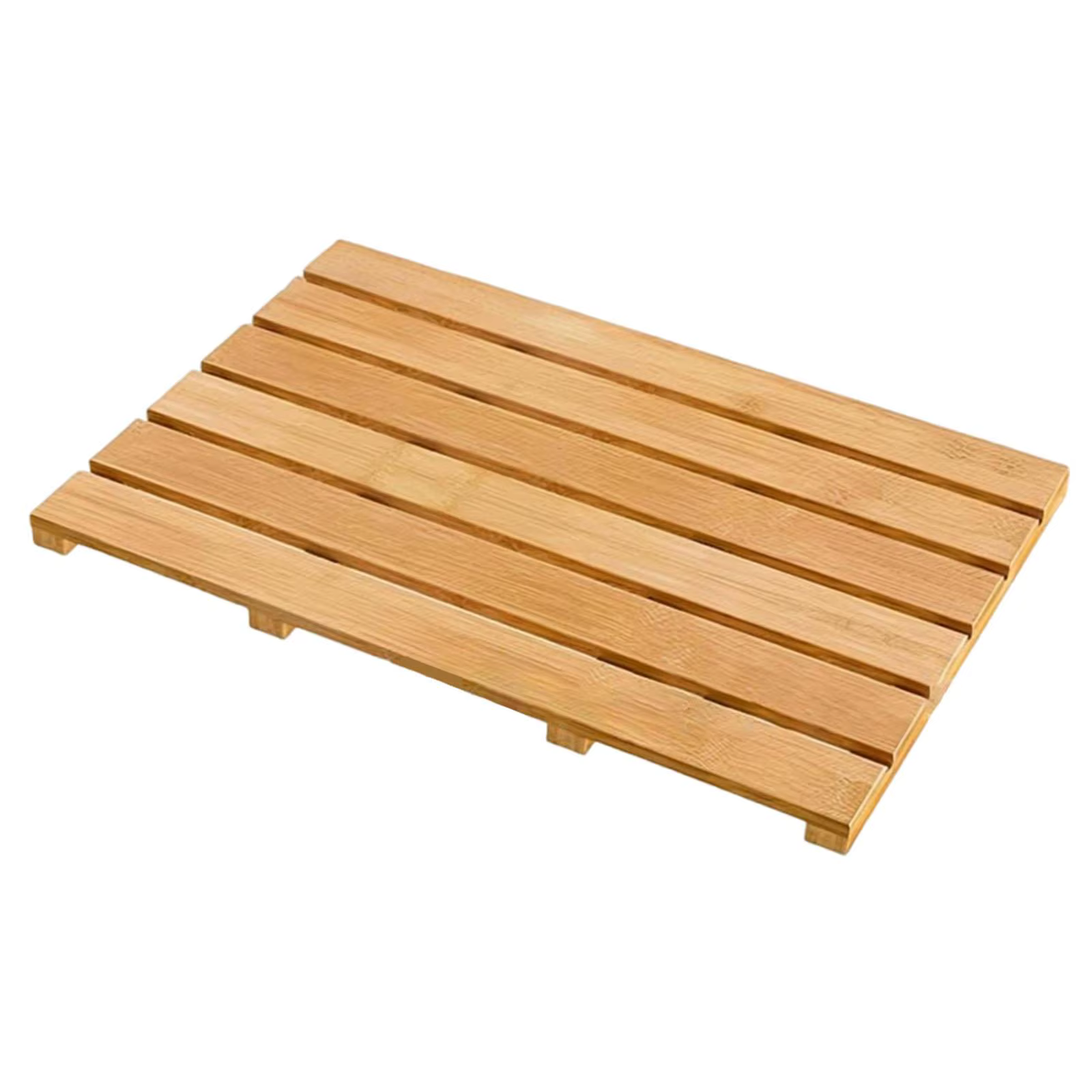 Tapis de bain en bambou imperméable pour intérieur et extérieur