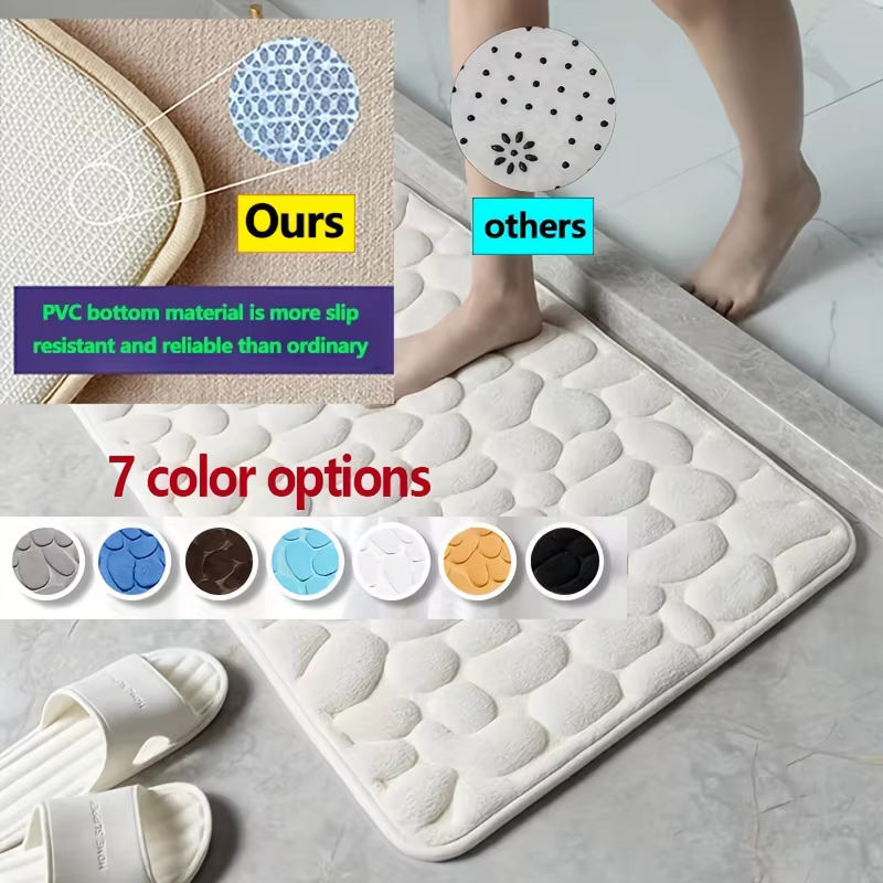 Tapis de salle de bain épais en Fiber