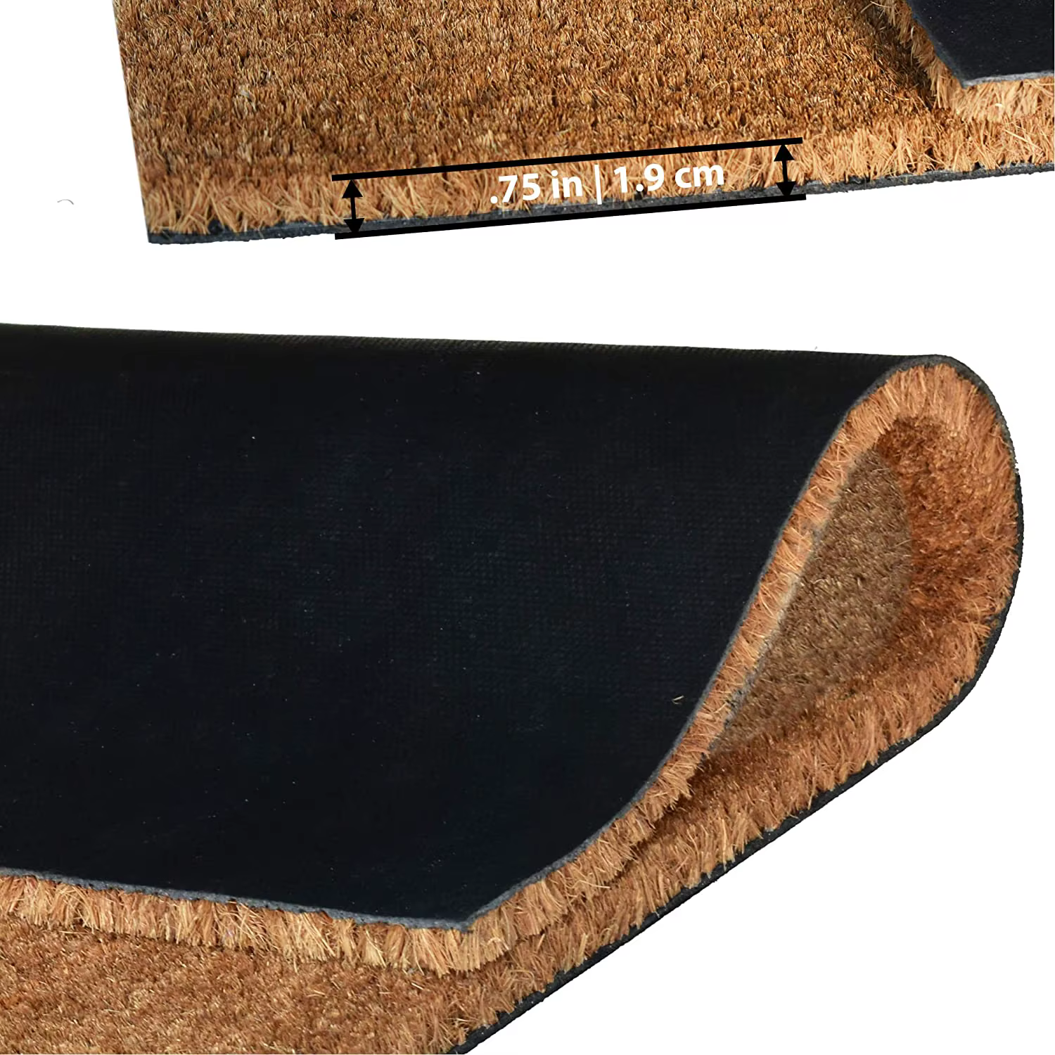 Tapis de porte en cocotier avec support robuste