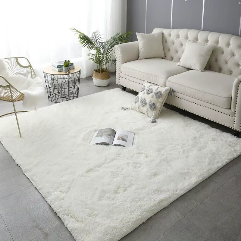Tapis de grande taille en peluche lea pour salon