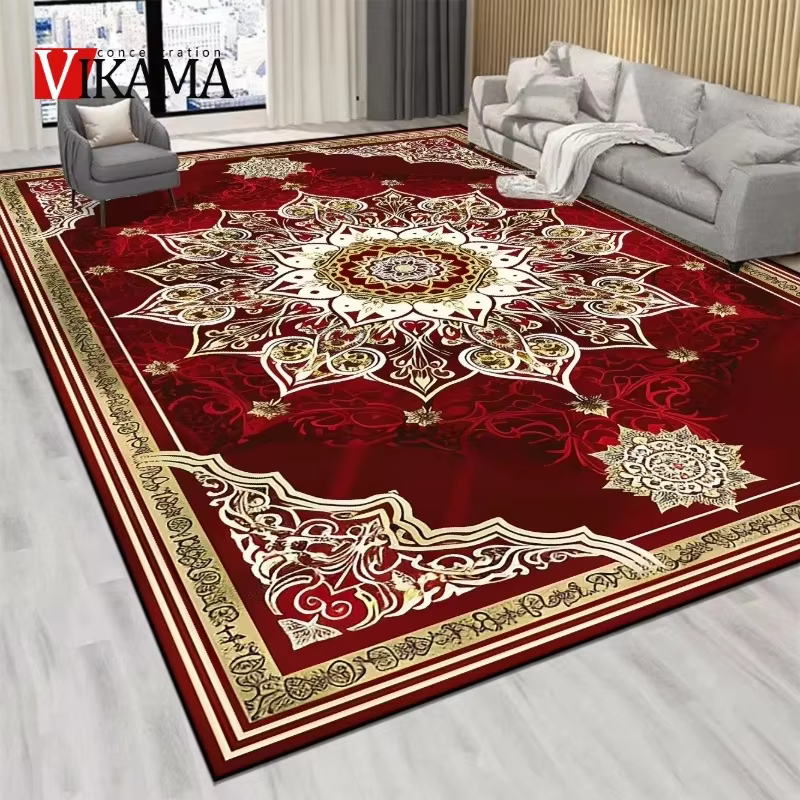 VIKAMA persan luxe cristal velours tapis rouge salon grande taille