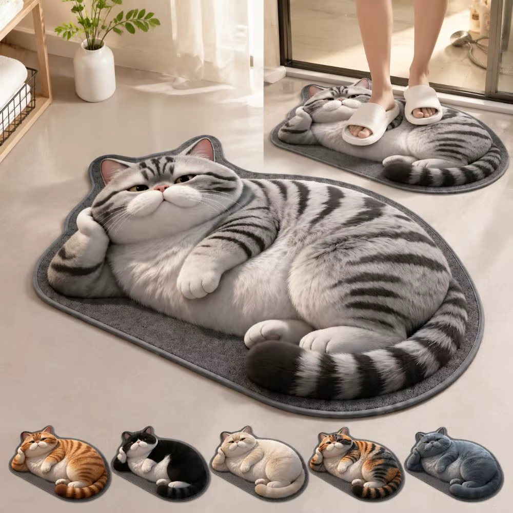Tapis de sol 3D en terre de diatomée pour chat