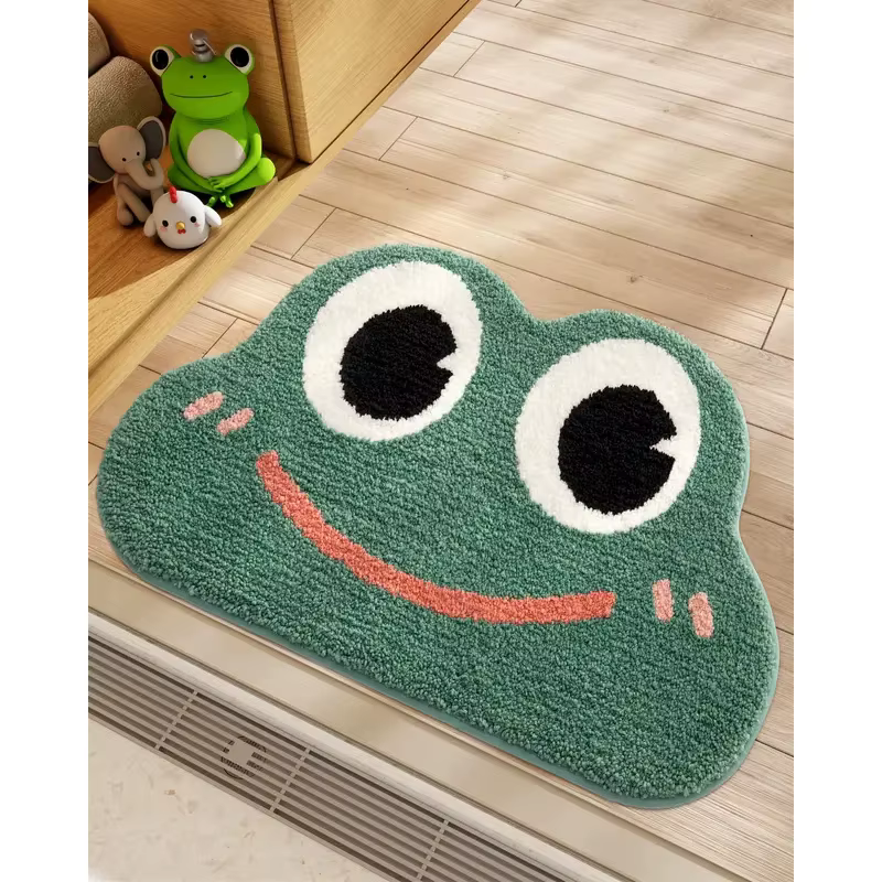 VIKAMA Adorable tapis semi-circulaire en forme de petit canard jaune
