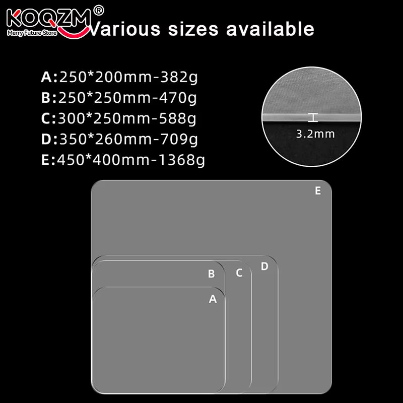 Tapis de souris de jeu en verre dur étanche, transparent, polymère, professionnel, lisse, ordinateur portable, PC, bureau, ordinateur portable