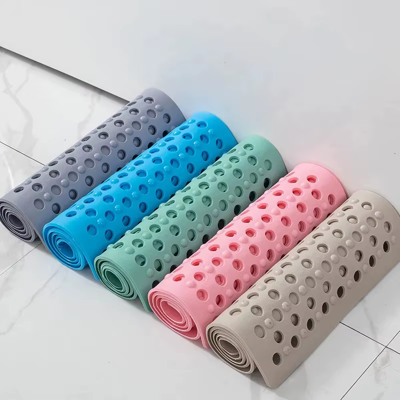 Tapis de bain antidérapant avec trous de vidange