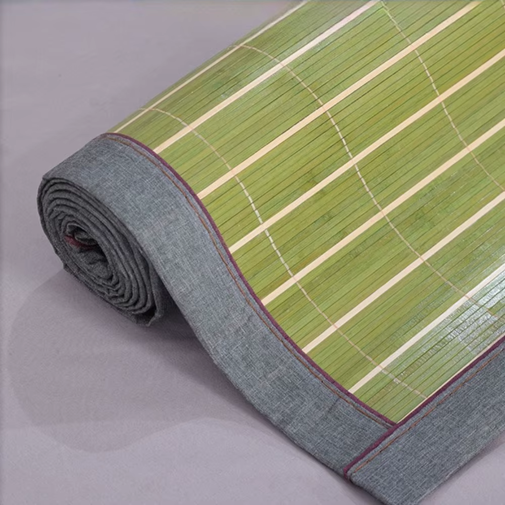 Tapis en bambou double face pliable