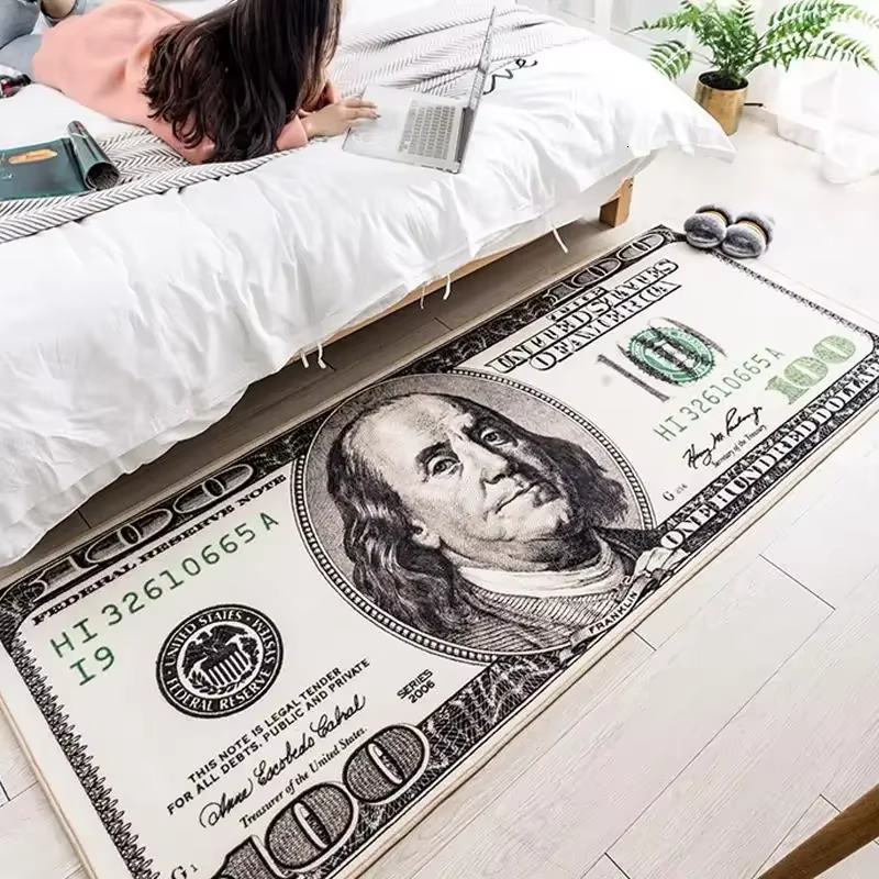 Tapis Euro Dollar pour chambre à coucher