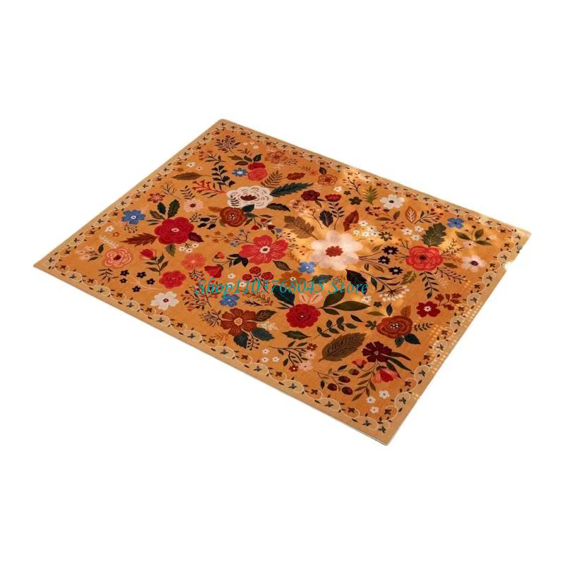 R53F Tapis zone facile à nettoyer avec floral vintages tapis pour entrées