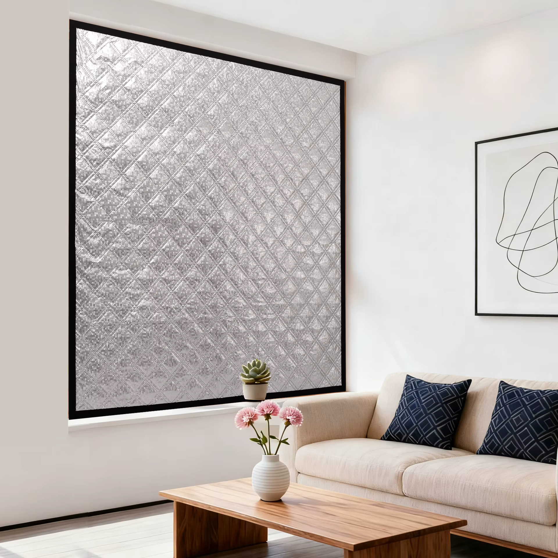 Rideaux thermiques d'hiver avec coton isolant, film isolant pour fenêtre résistant au froid, rideaux épais insonorisés et occultants