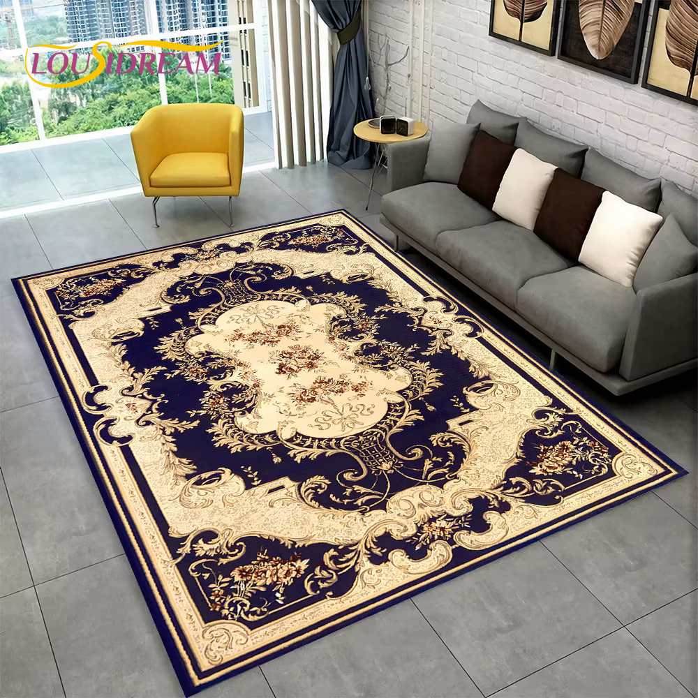 Grand tapis bohème persan de dinde