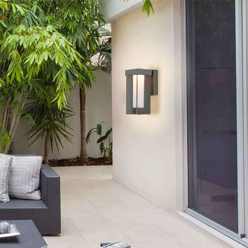 Lampes LED d'extérieur modernes, étanches, pour terrasse, balcon, porte, couloir, escalier, cour, éclairage mural minimaliste