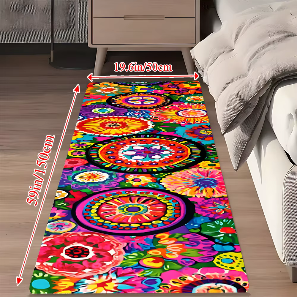 VIKAMA Vintage fleur tapis couleurs vives cuisine