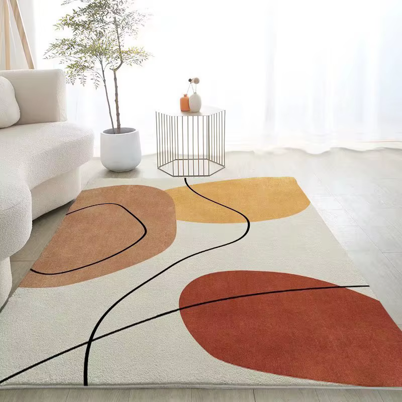 Tapis de Sol en Peluche Blanc Doux et Confortable