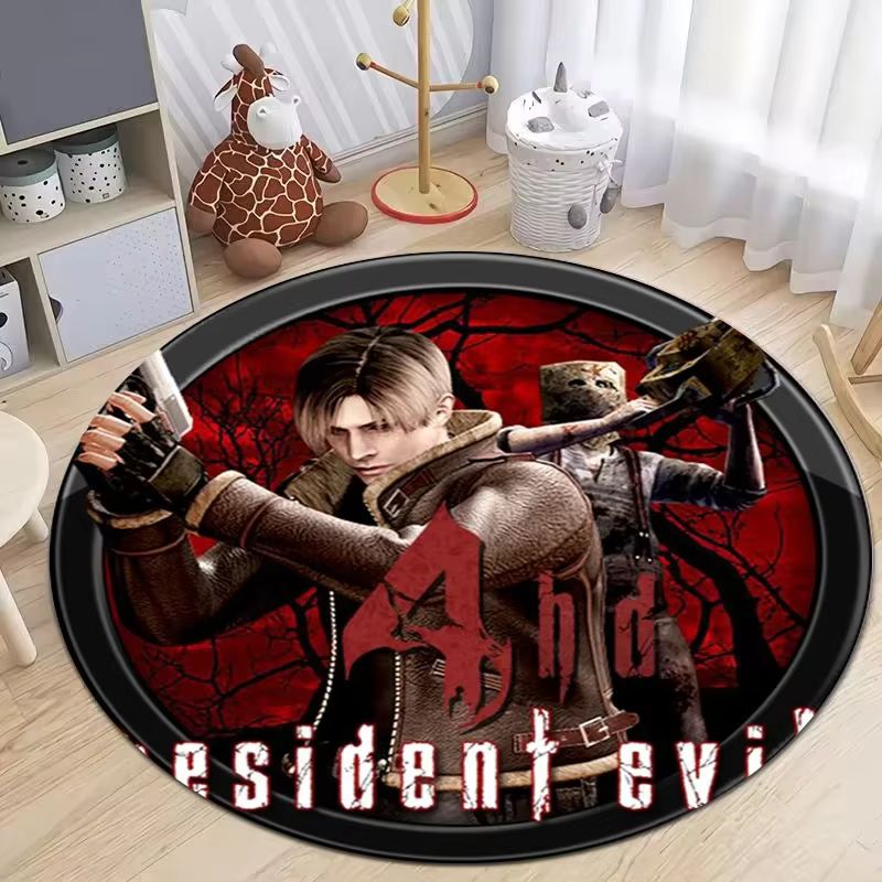 Tapis rond 3D r-résident mal jeux Gamer zone
