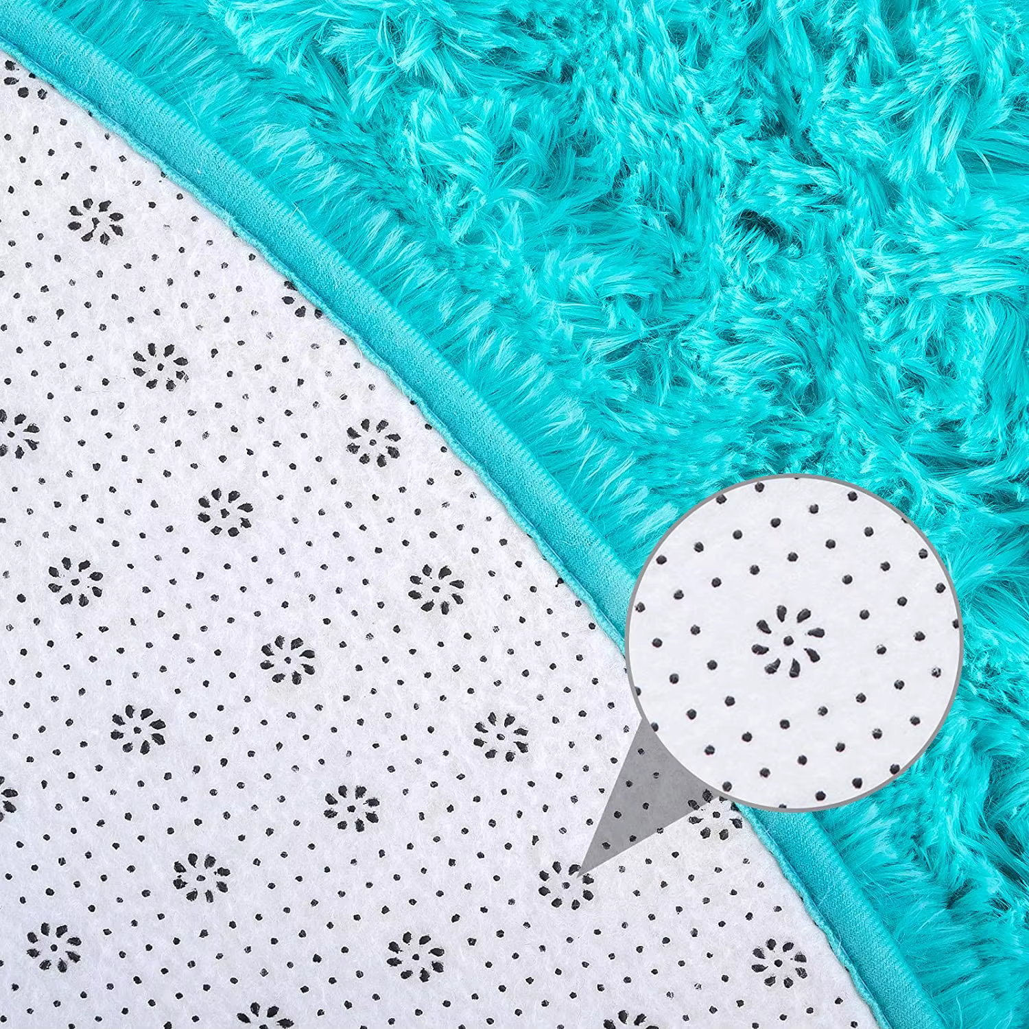 Tapis rond moelleux et doux pour chambre d'enfant