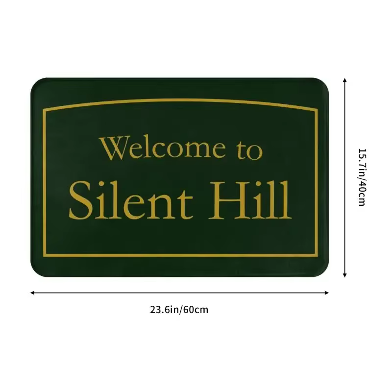 Welcome To Silent Hill-Tapis d'entrée en polymère antidérapant, pour porte d'entrée, décoration de la maison, salon