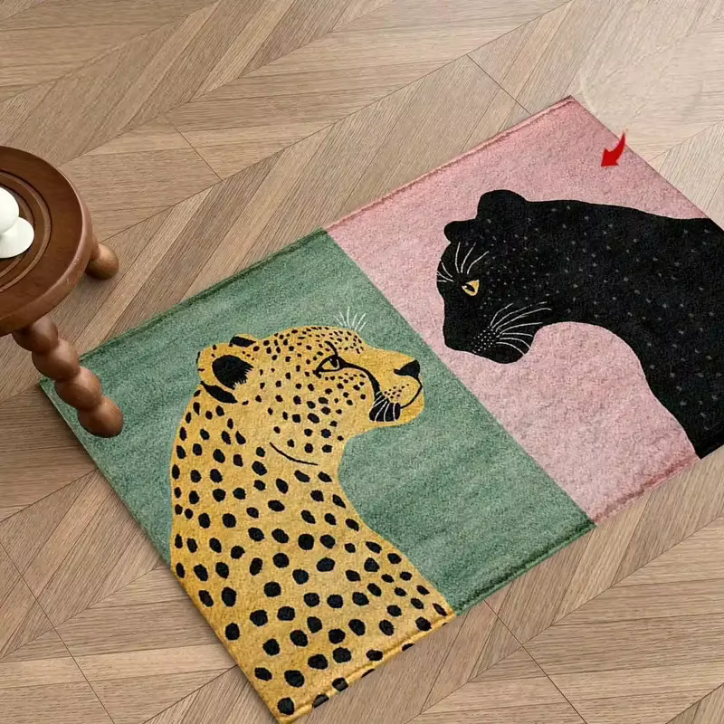 Tapis de bain imprimé léopard VIKAMA