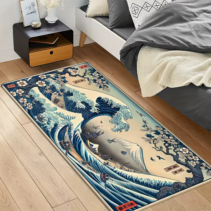 VIKAMA – tapis rétro japonais Ukiyo-e Wave