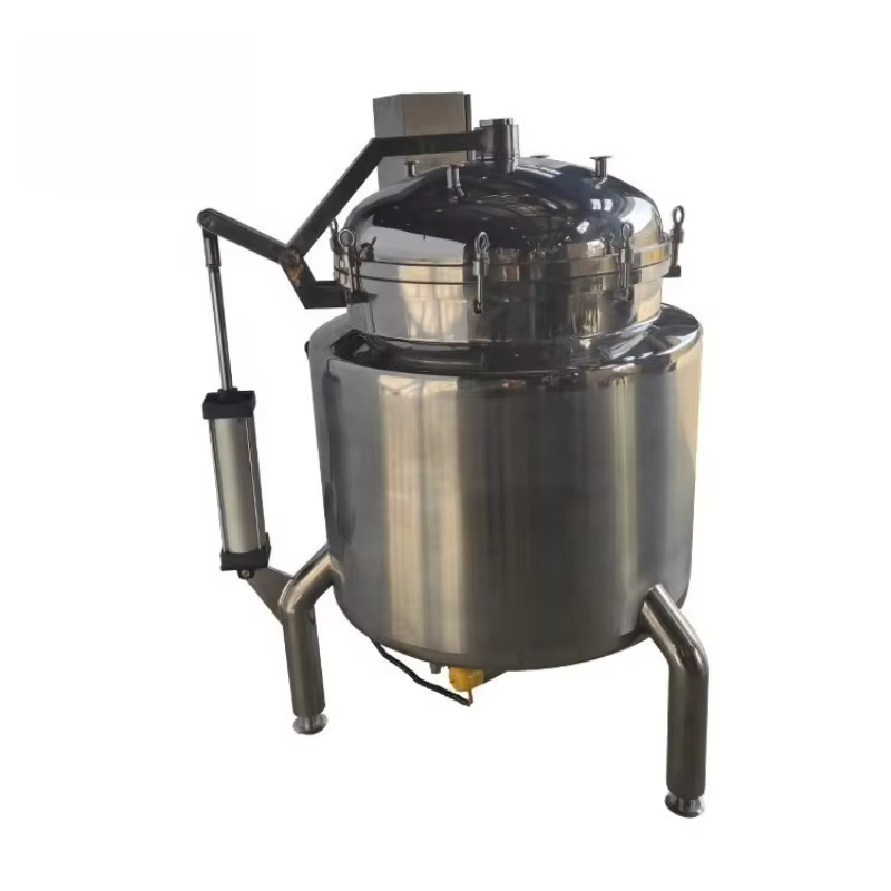 Marmite à vapeur personnalisée en acier inoxydable, chauffage à la vapeur, 200l, Machine de cuisson à pression de haricots de soja avec panier de cuisson