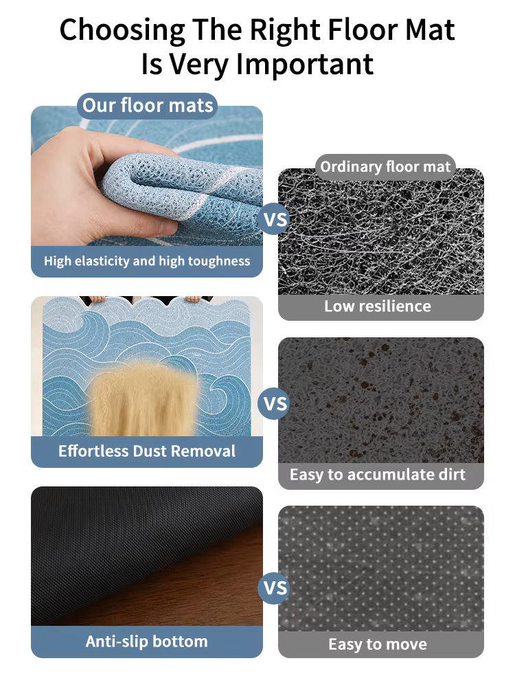 Tapis d'entrée Durable avec conception de montagne/vages