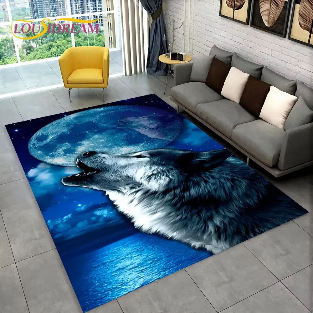 Tapis 3D tigre léopard guépard Lion loup