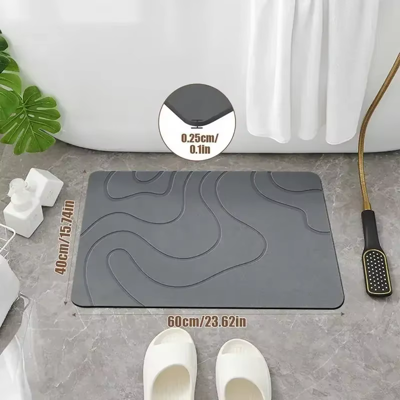 Nouveau Tapis de bain en Diatomite