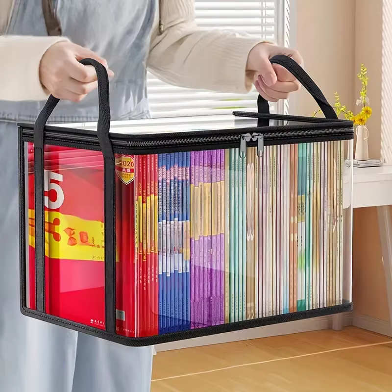Boîte de rangement en PVC transparent |   Couvercle rabattable et fenêtre de vue |   Organisateur multi-usage pour jouets, artisanat et fournitures |   Conteneur cadeau durable