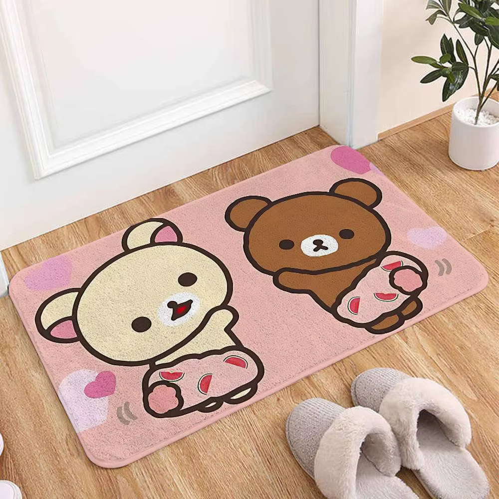 Dessin animé h-rilakkumas Kawaii tapis de sol salle de bain