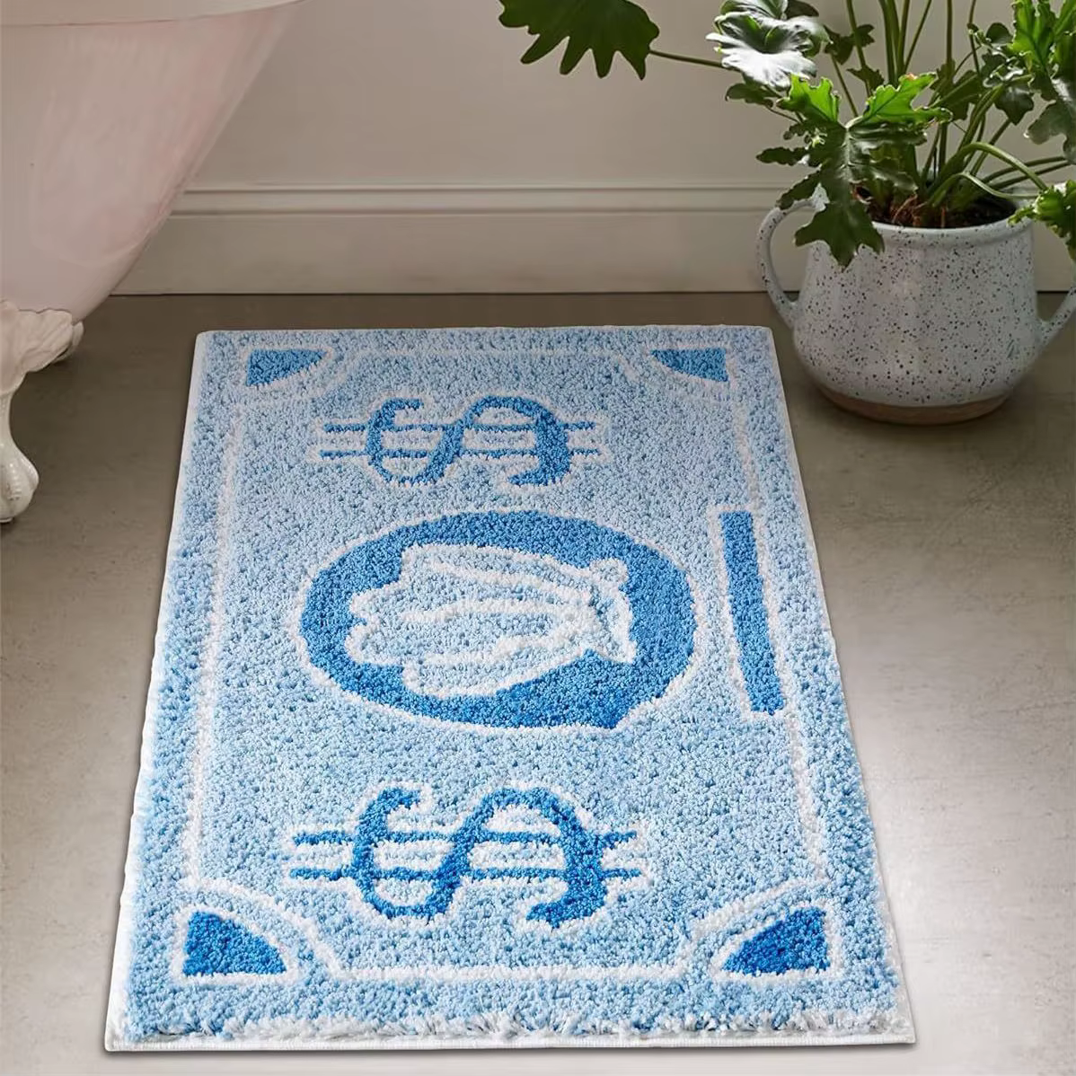 Coin tapis décoratif ménage chambre chevet couverture