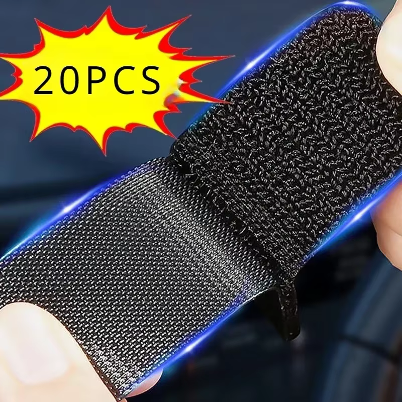 Patchs de fixation pour tapis de sol de voiture, auto-adhésifs, à crochets et boucles, double face, autocollants cousables pour tapis de voiture, tableau de bord, bricolage