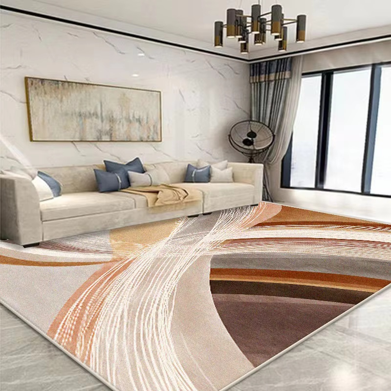 Tapis abstrait moderne facile à nettoyer pour salon