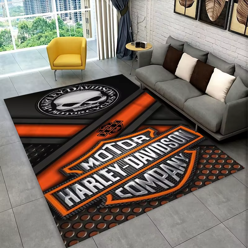 Tapis antidérapant rétro H-Harleys Racing Moto pour salon