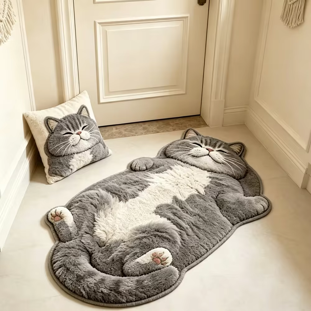 Tapis Adorable en Forme de Chat