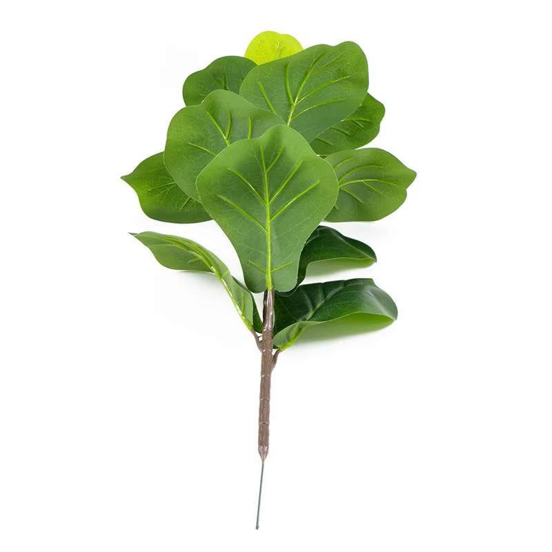 Plantes artificielles ABKJ-4X, figuier à feuilles de violon, faux ficus lyrata, arbres artificiels, buissons verts, verdure pour jardin, véranda, boîte à fleurs, décoration.