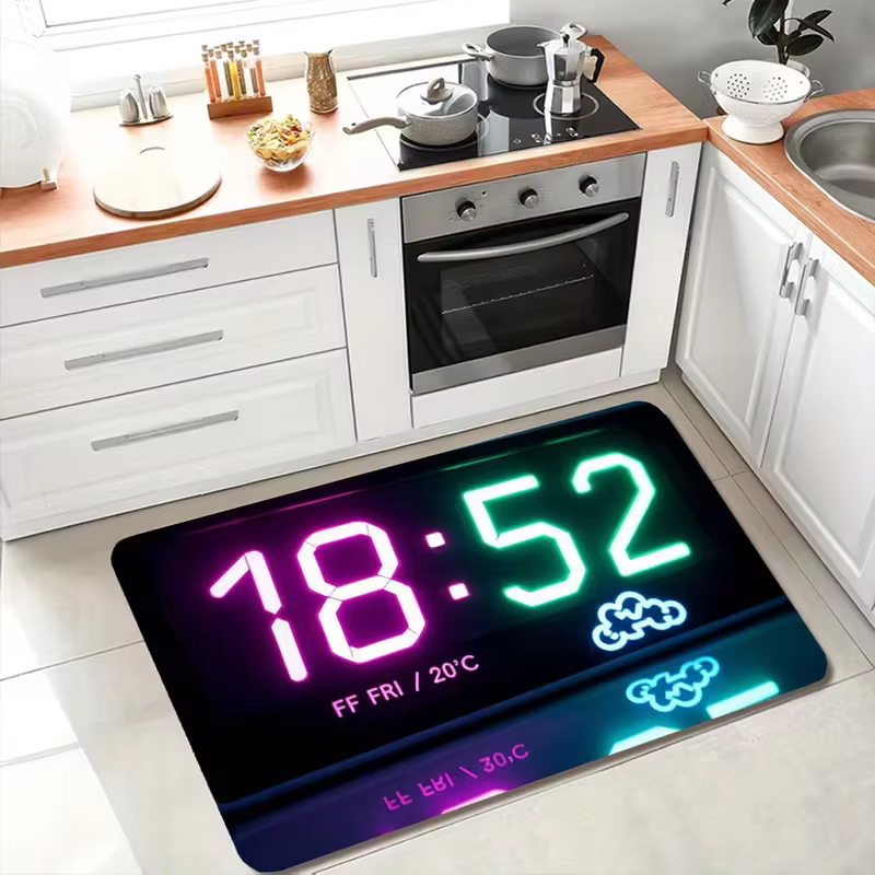 Tapis de sol doux et absorbant pour horloge, cuisine, couloirs, chambre, salon, entrées, bureaux, salle de bain, tapis de porte
