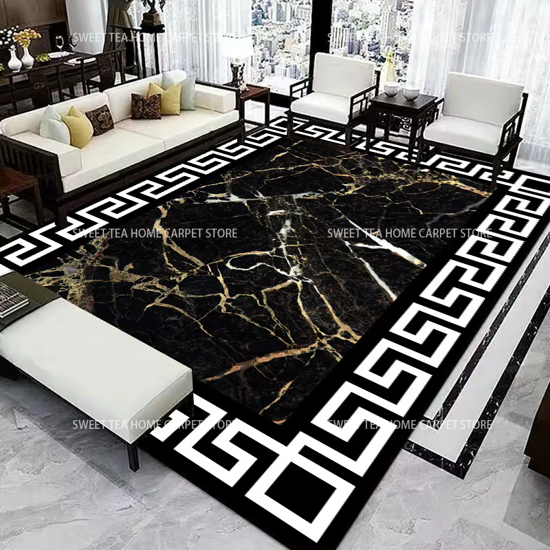 Tapis de salon de luxe nordique léger