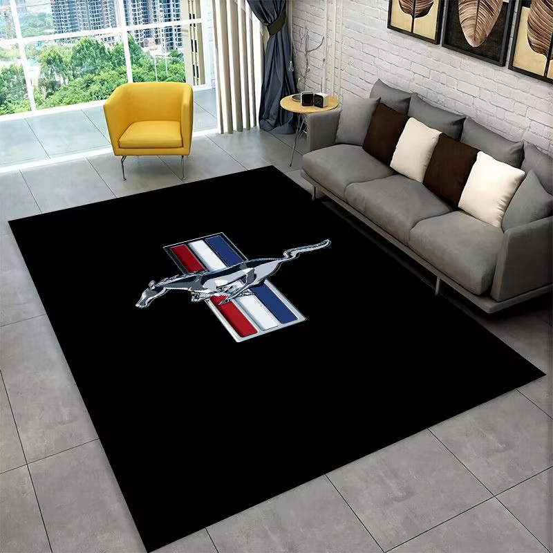 Tapis antidérapant rétro M-Mustang Racing Car pour salon