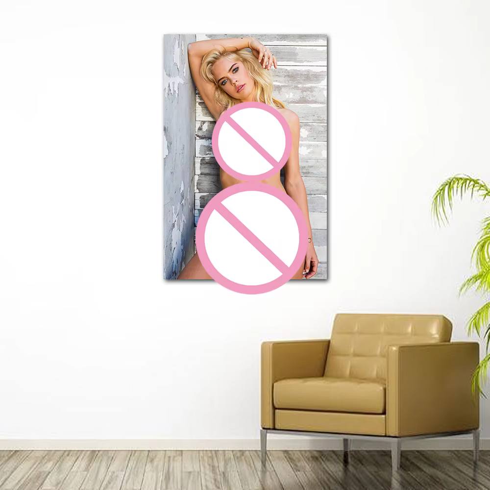 Peinture sur toile pour décoration de chambre à coucher, affiche murale de belle fille blonde, pour salon, couloir, décoration de la maison, esthétique