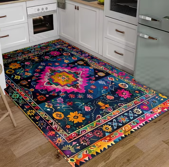 Tapis de sol de style bohème pour salon