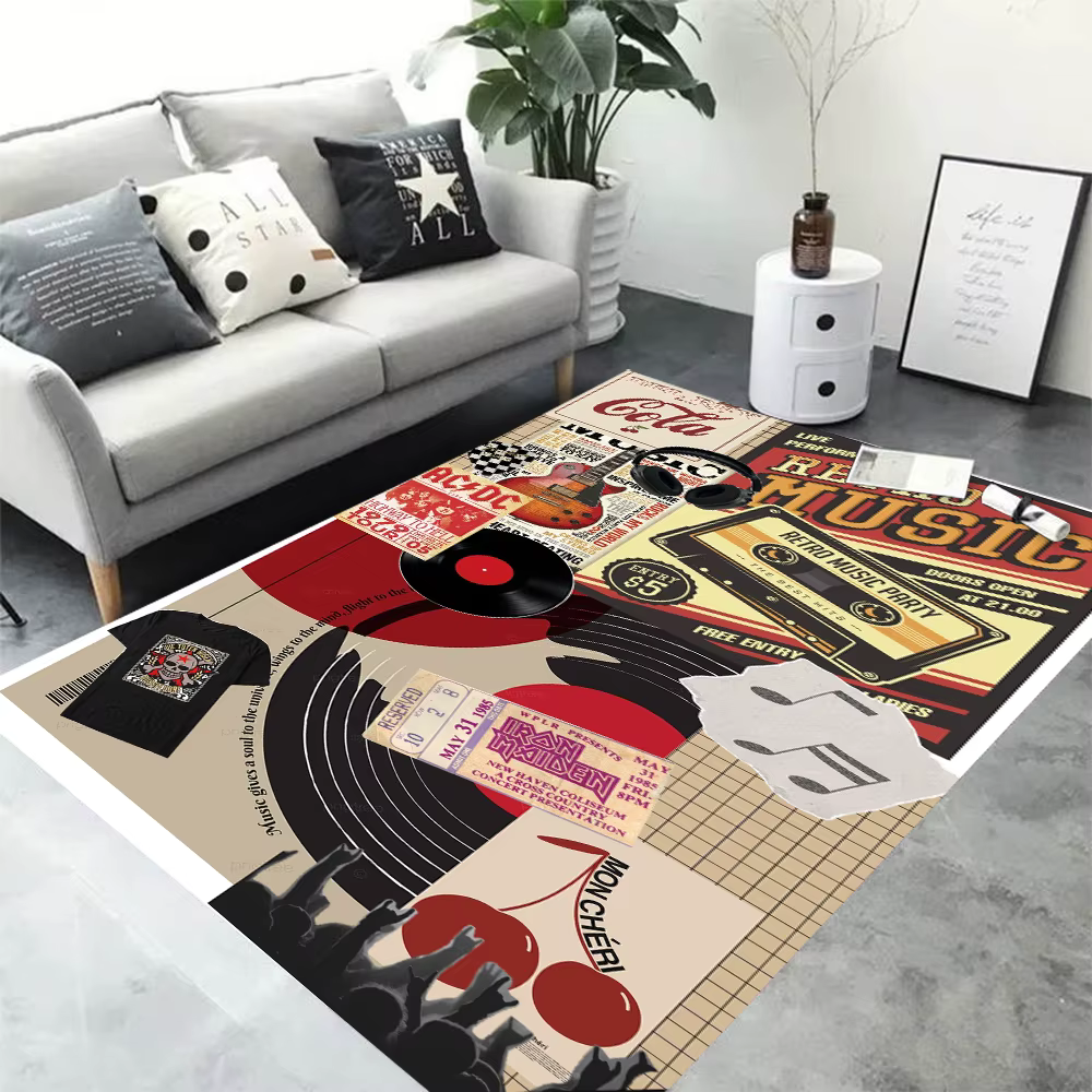 Tapis de salon imprimé Route 66