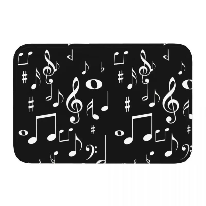Tapis antidérapant de musique noire