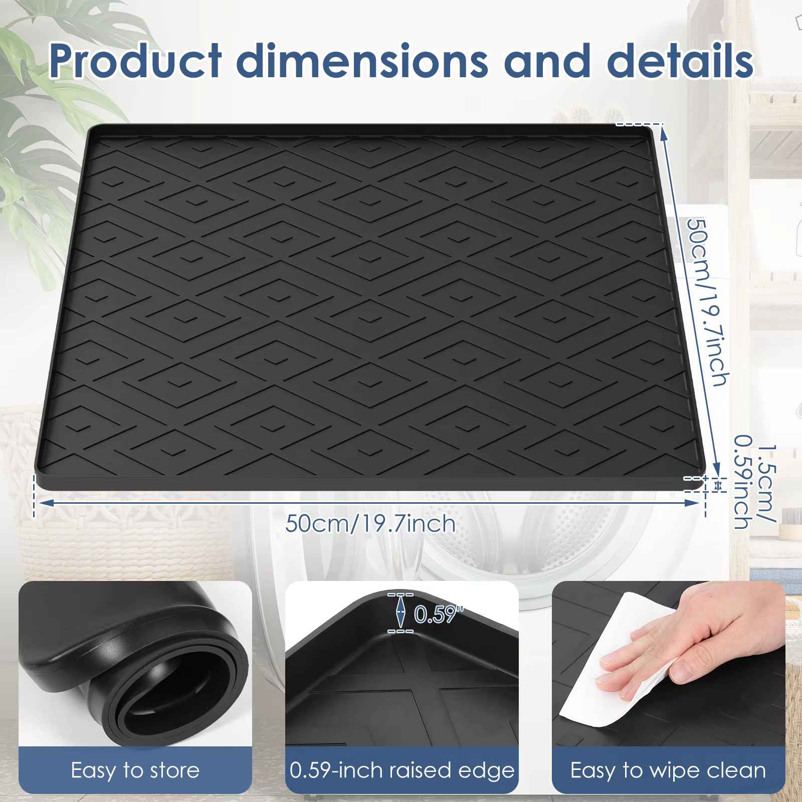 Tapis en silicone pour réfrigérateur 50x50CM
