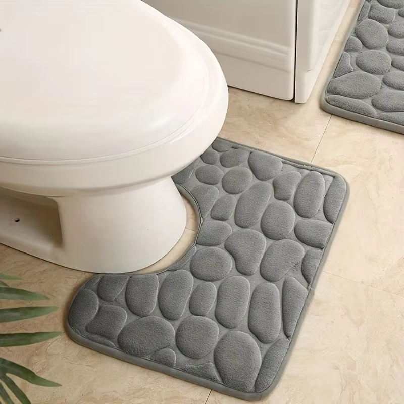 Tapis de sol en forme de U pour toilettes