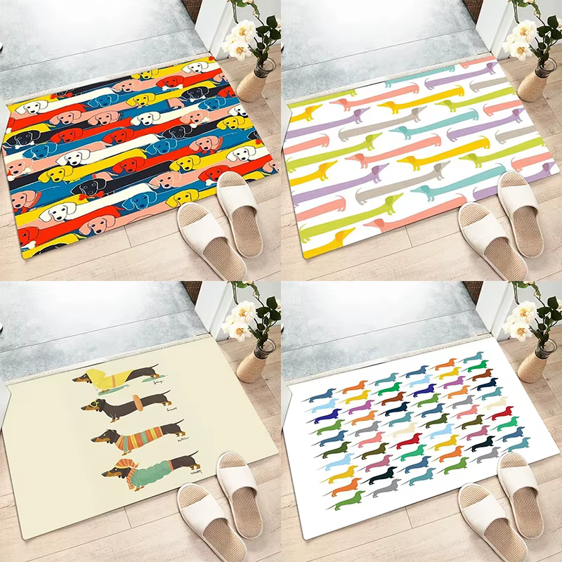 Tapis non ald à motif de chien mignon pour la décoration de la maison