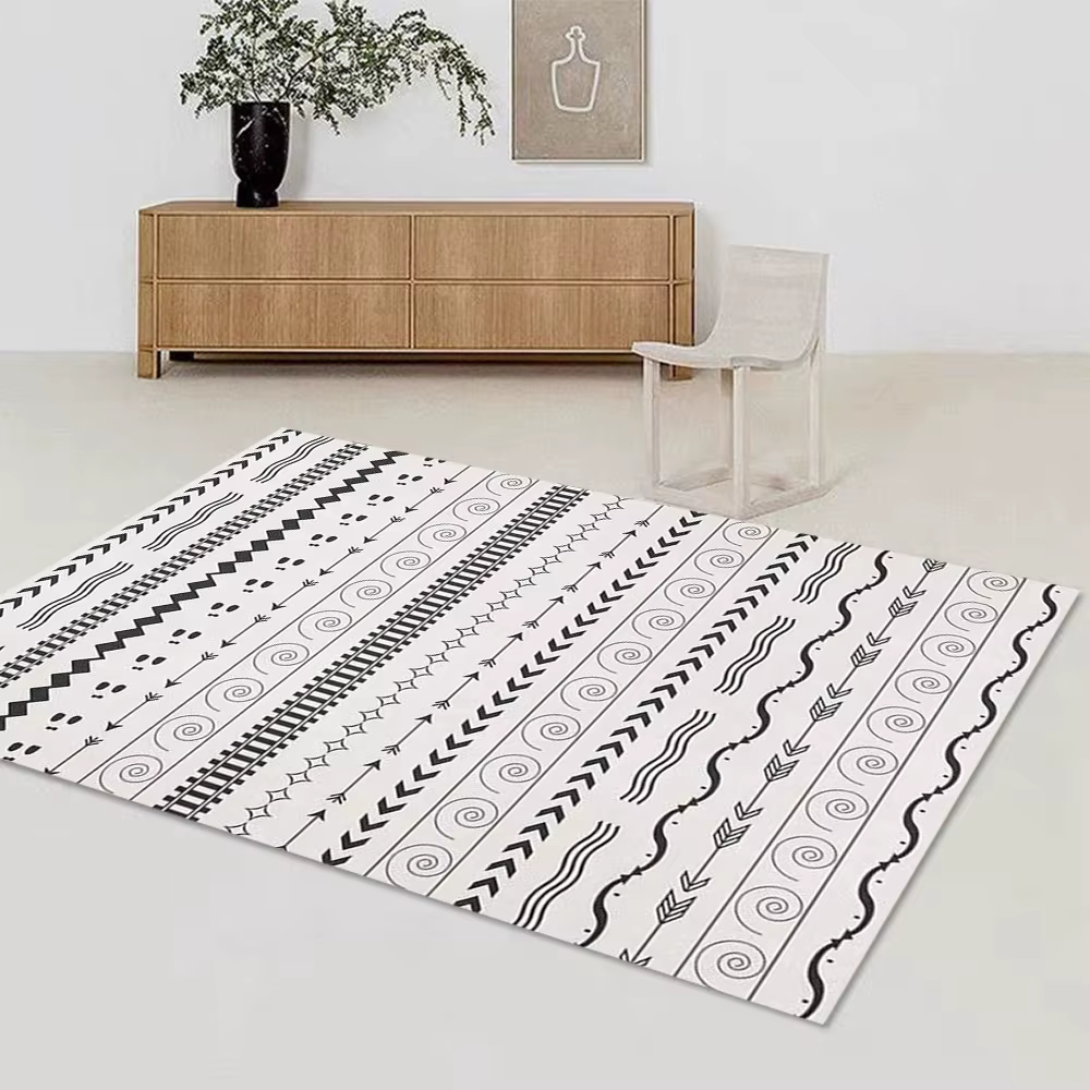 Tapis géométrique marocain lavable en machine