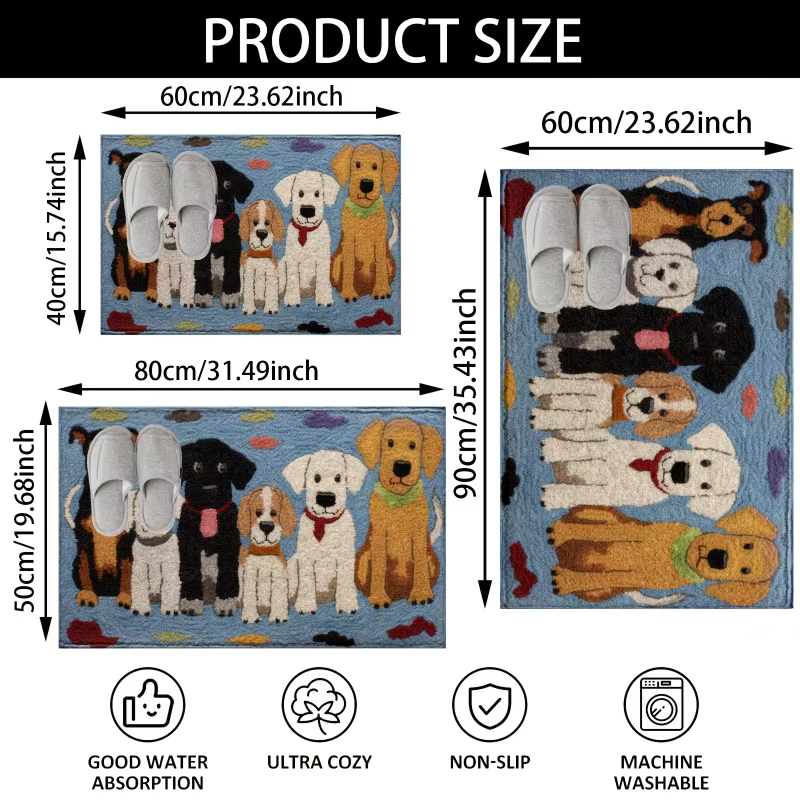 Tapis VIKAMA à thème animal mignon - Antidérapant
